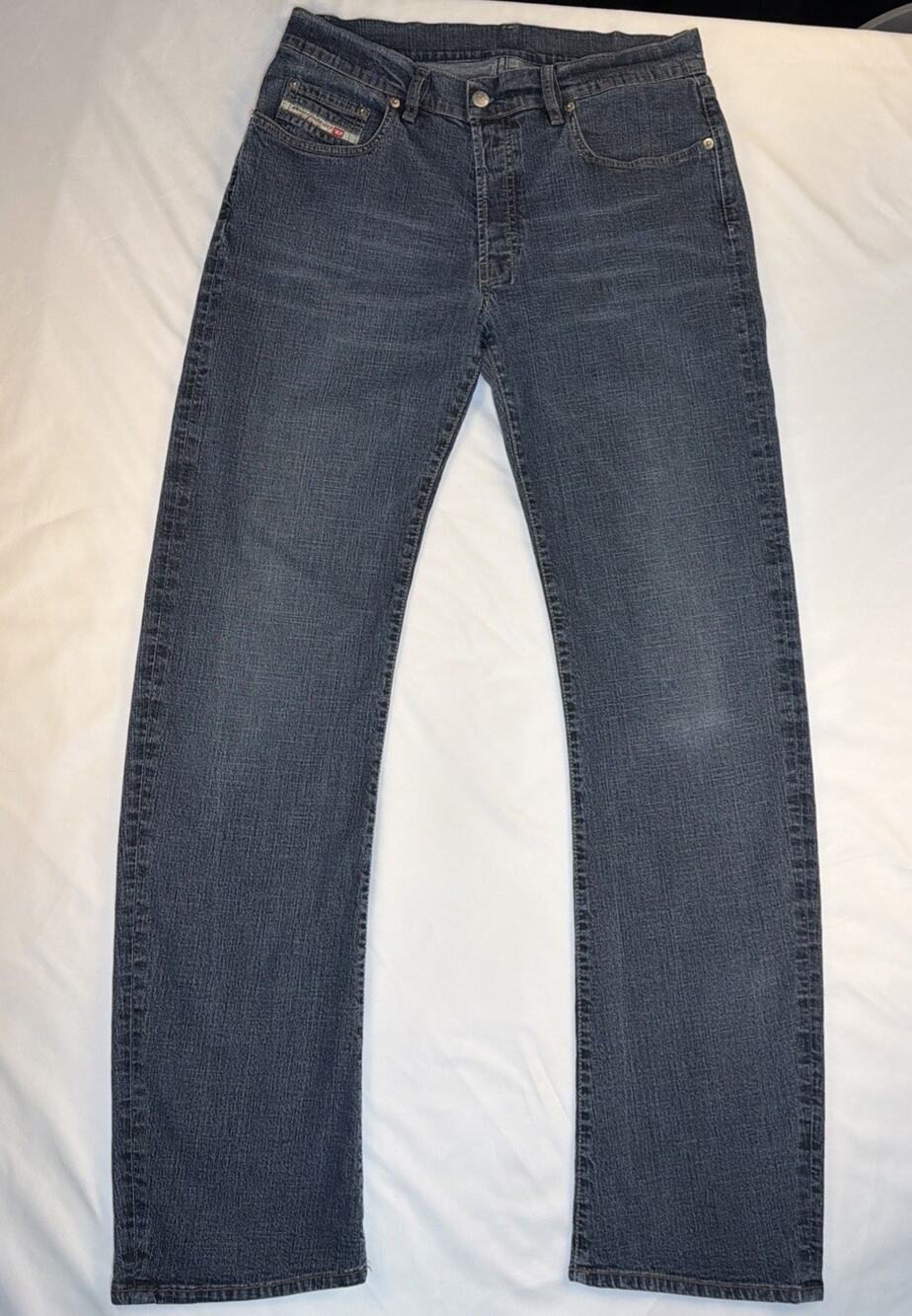 Vtg. Rare DIESEL O’LEG Jeans Size 32/34 
Low Rise Button Fly Crosshatch Straight